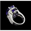 Image 3 : GIA Cert 13.42 ctw Tanzanite and Diamond Ring - 14KT White Gold