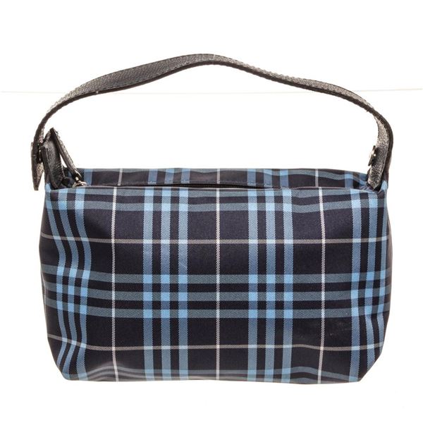 Burberry Blue Canvas Small Shoulder Bag