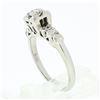 Image 8 : Vintage 14k White Gold 0.37 ctw Round Diamond Solitaire & Accents Engagement Rin