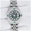 Image 3 : Rolex Ladies Stainless Steel 26MM Green Diamond Lugs Oyster Perpetual Datejust W