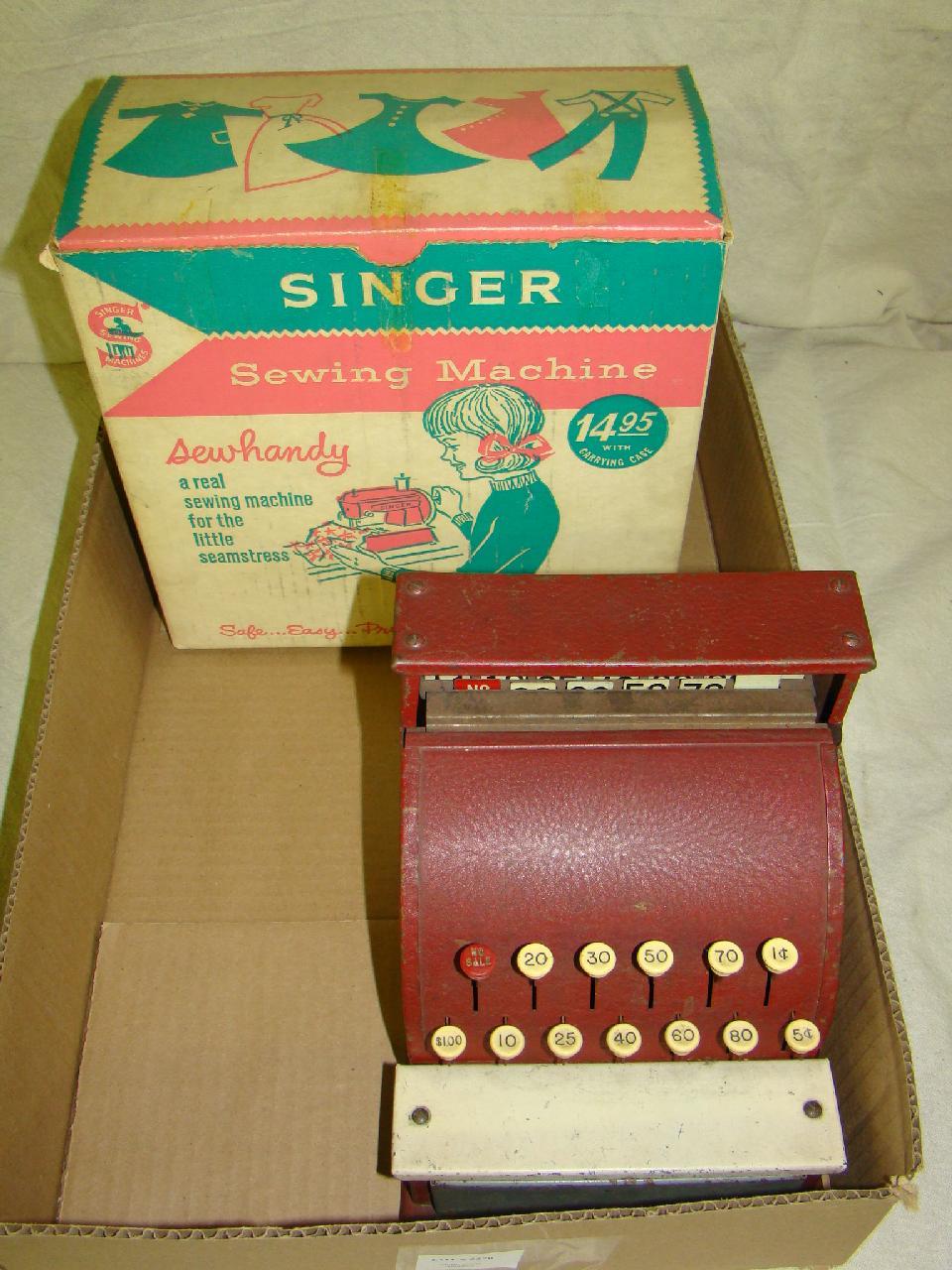Singer Sewing Machine and Tom Thumb Cash Register