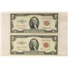 Image 1 : 1953-A & 1953-B US $2 RED SEAL NOTES THE 53-B IS