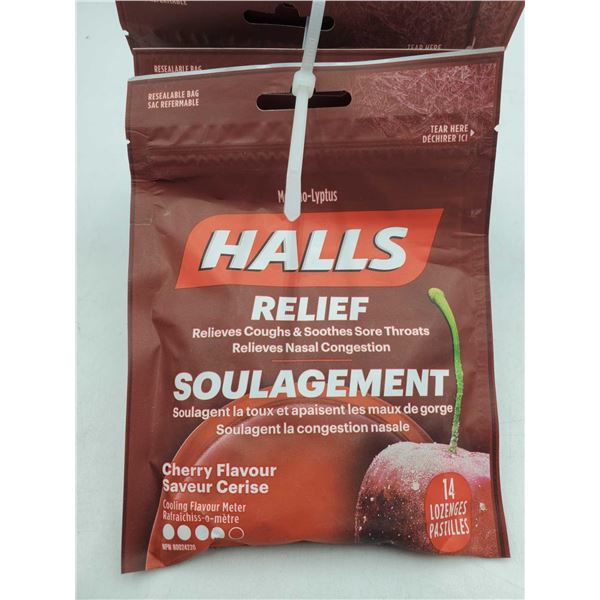 Halls Relief Cherry Flavour Lozenges (6 x 14)