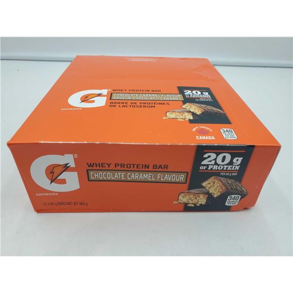 Gatorade Whey Protein Chocolate Caramel Flavour Bar (12 x 80g)