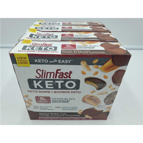 Slimfast Keto Peanut Butter Cups (4- 14 x 17g cups)