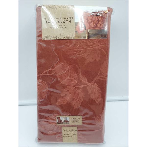 Autumn Medley Damask Tablecloth (152cm x 365cm)