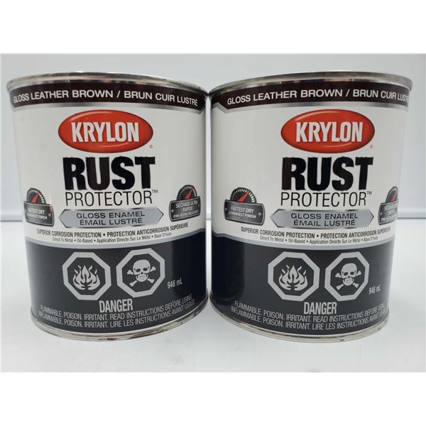 Krylon Rust Protector Gloss Leather Brown (2 x 936ml)