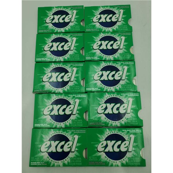 Excel Spearmint Sugar-Free Gum (10 x 12)