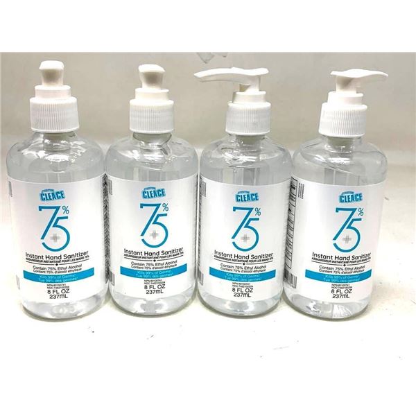 LOONIE LIQUIDATION - Cleace Alcohol Sanitizer pump bottles lot of 4 x 237ml