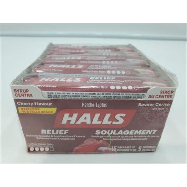 Hall Mentho-Lyptus Cherry Flavour box of 15 x 9