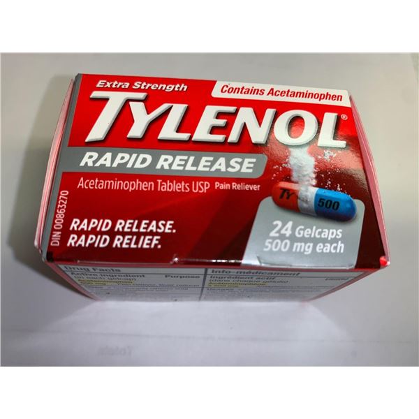 Tylenol Extra Strengh Rapid Release Gelcaps 24 x 500mg