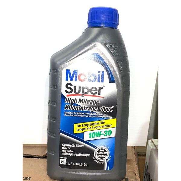 Mobil Super High Mileage 10W-30 Synthetic Blend Motor Oil 1L