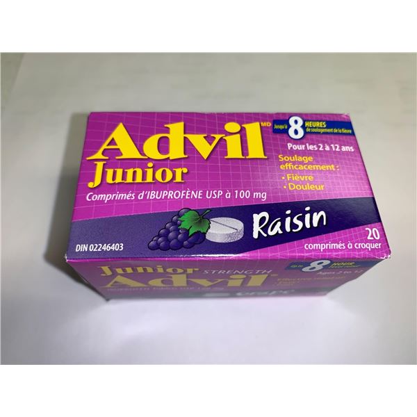 Advil Junior Inuprofen 8 Hour Grape 20 x 100mg