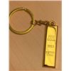 Image 2 : Gold Wafer Bar Key Chain Gold Plated and Stamped
