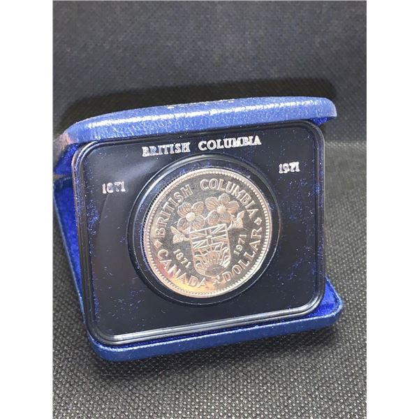 Royal Canadian Mint 1871-1971 British Columbia Cased Dollar Coin