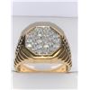 Image 1 : Gents 10K Gold 7.18 Gram Multi Diamonds 1.15 Carat TW Dress Ring Appraisal $11,200.00