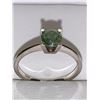 Image 1 : Ladies Rare Natural Diamond medium green .69 Carats Set in 14K White Gold Apprasial $5,600.00