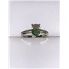 Image 2 : Ladies Rare Natural Diamond medium green .69 Carats Set in 14K White Gold Apprasial $5,600.00