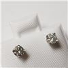 Image 3 : 14K White Gold Diamond (0.42Ct,Si2-I1,F-G) Earrings(~weight 0.49g), Made in Canada, Appraised Retail