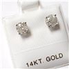 Image 4 : 14K White Gold Diamond (0.8Ct,I2-3,G-H) Earrings (~weight 0.79g), Made in Canada, Appraised Retail $