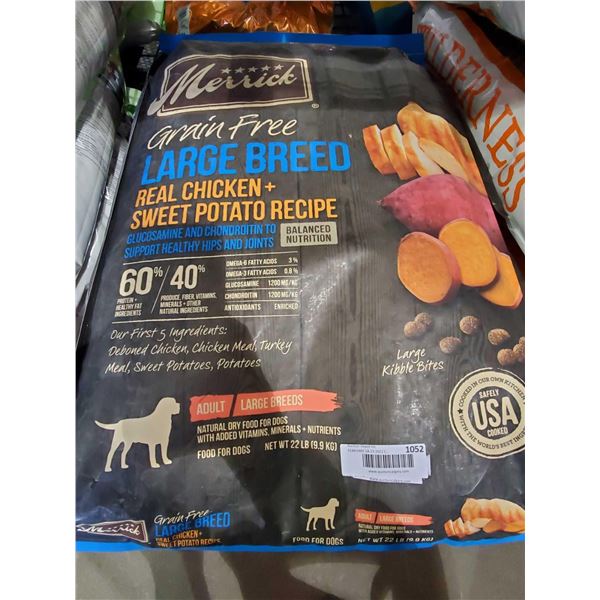 Merrick Grain Free Chicken & Sweet Potato, Large Breed Dog Kibble 22Lbs