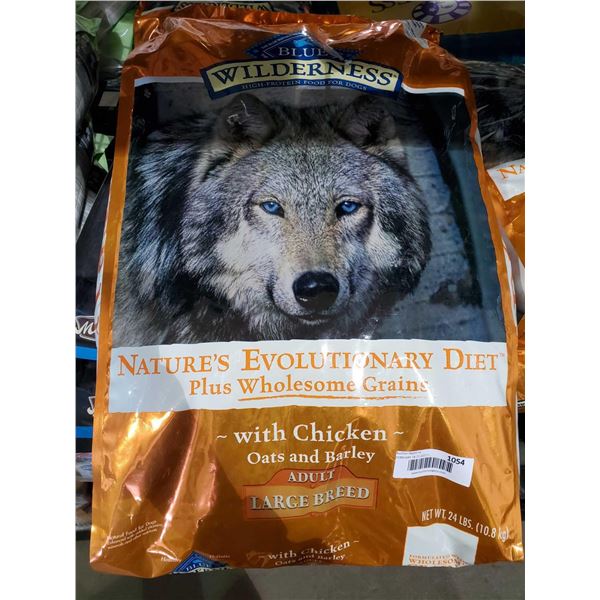 Blue Buffalo Wilderness, Chicken, Oat and Barley Dog Kibble for Large Breeds 24 Lbs