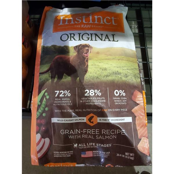 Instinct Original, Grain Free, Wild Salmon Dog Kibble 20 Lbs