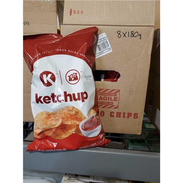 Circle K Ketchup Potato Chips 8x180g
