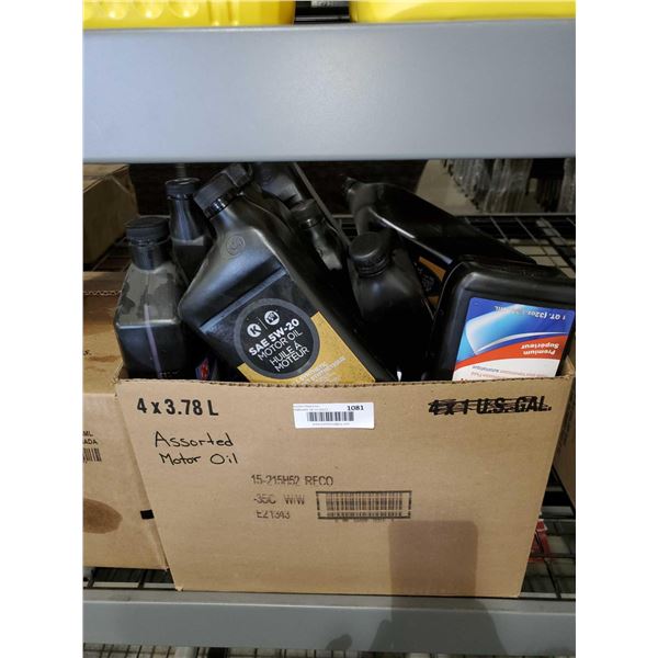 Box Lot of Assorted Motor Oil