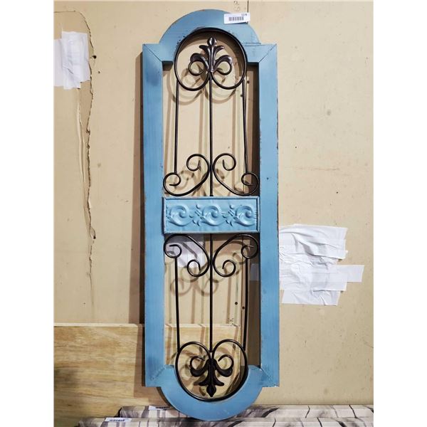 Wooden & Metal Decorative Wall Hanging 42x14"