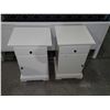 Image 2 : White Bedroom Set - Queen Size Bed Frame, Head and Foot Board & 2 Side Tables