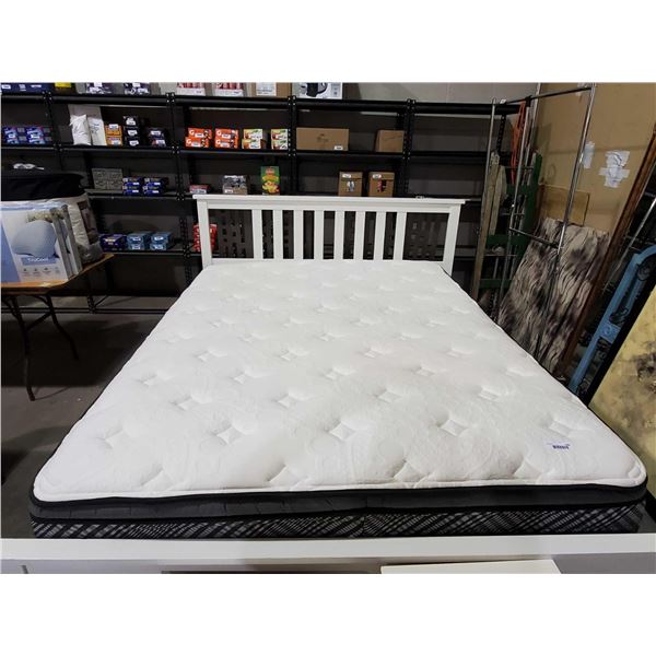 *NEW* Floor Model Queen Size zoned pocket coil Euro Top Mattress with box spring ( sold as a set)