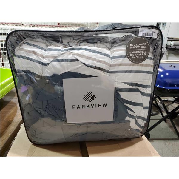 *NEW* Parkview "Wallace" Queen Bed Set , Comfortor & 2 Shams & Sheet Set