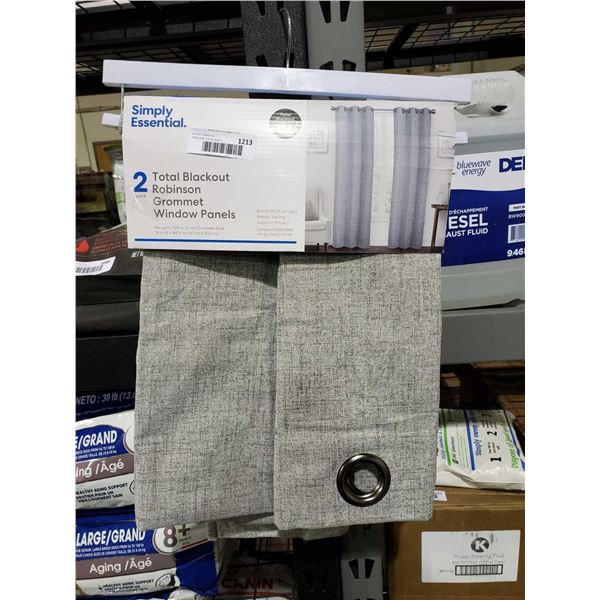 *NEW* Set of 2 Simply Essential Total Blackout Grommet Window Panels 74x84"