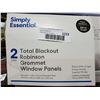 Image 3 : *NEW* Set of 2 Simply Essential Total Blackout Grommet Window Panels 74x84"