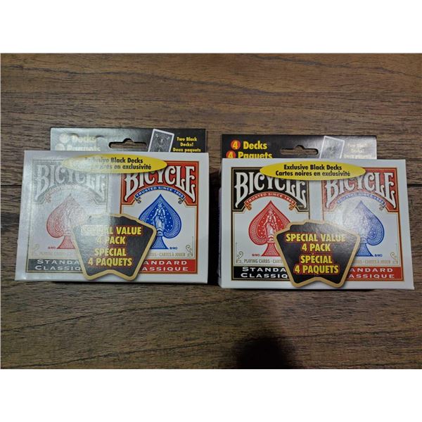 *NEW* Bicycle Playing Cards Special Value 4 Pack X2 (8 Decks of Cards total)