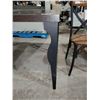 Image 3 : Wooden top with Decorative Metal Leg Table 63Lx31.5Wx30T