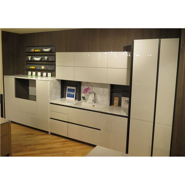 Kitchen Ensemble - Stosa Cucine Countertop, Sink, Cabinets w/ Interior Organizers, Drawers
