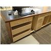 Image 16 : Production Station w/ Wooden Cabinets, Koa Veneer, Drawers & Shelving