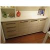 Image 6 : Buffet Station w/ Base Cabinets, Drawers, Open Shelving, 3-Panel Turtle Motif Upper Cabinets
