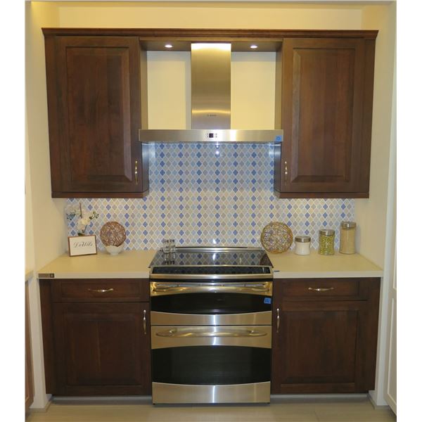 Kitchen Ensemble w/ Base & Upper Cabinets, Countertop (appliances/range hood not included)