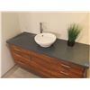 Image 3 : Floating Vanity w/ Wooden Cabinet/Drawers, Counter, Glacier Bay Sink & Faucet