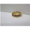 Image 2 : Gold 14K Hawaiian Ring w/ Black Enamel Lettering 'Hoopono' (?)  7.38g