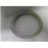Image 2 : Carved Green Stone Bangle Bracelet 3" Diameter