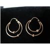 Image 2 : Gold 10K Double Hoop Earrings 1.10g