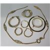 Image 1 : Misc Gold Jewelry: 14K & 10K Earrings, Broken Necklace, etc  9.05g