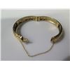 Image 8 : Ming's 14K Gold Floral Cut-Out Design Bracelet w/ Safety Chain 2.5" Diameter, 19.23g