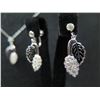 Image 2 : Sterling 925 Chain 16"L w/ Leaf Pendant & Matching Clip-On Earrings 11.11g