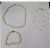 Image 1 : Costume Pearl Bead Necklace w/ Matching Bracelet & Floating Pearl Necklace