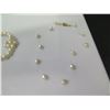 Image 8 : Costume Pearl Bead Necklace w/ Matching Bracelet & Floating Pearl Necklace